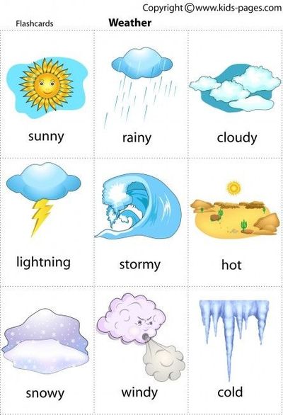 and pdf   / for items  seasons or poster worksheets cards printable Preschool game Weather weather