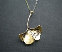 Gold Gingko Leaf Necklace
